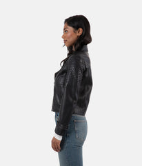 SAVINA Women’s Vegan Moto Jacket Matt & Nat Women