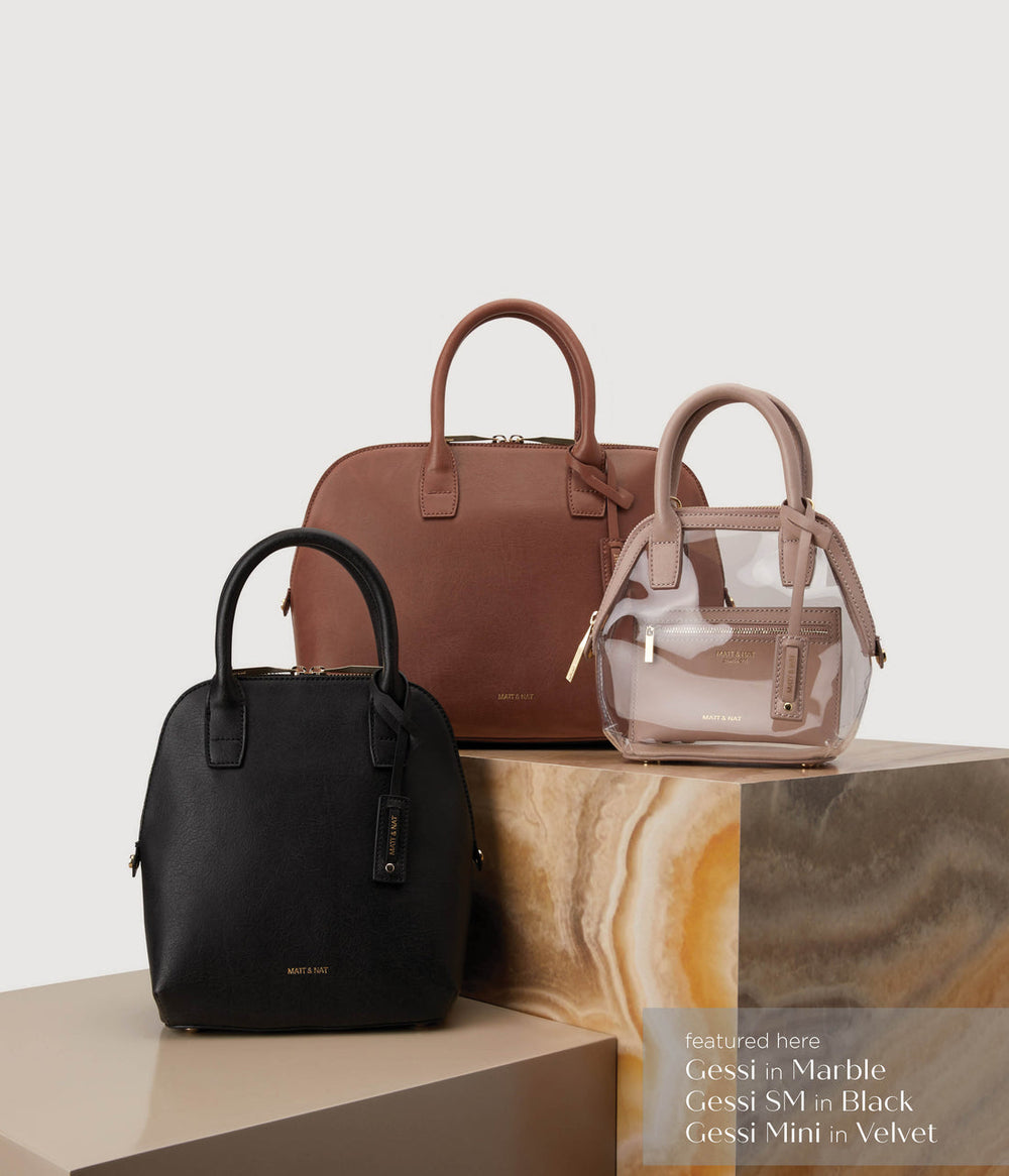 GESSI SMALL Vegan Satchel - PVC Matt & Nat Women|Sale