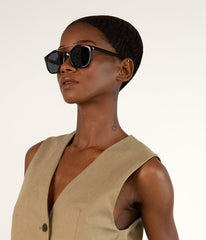 NESSON Black Aviator Sunglasses Matt & Nat Women|Sale