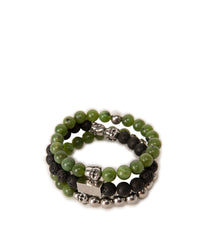 LAUGHING Bead & Charm Bracelet In Green Matt & Nat Women|Sale