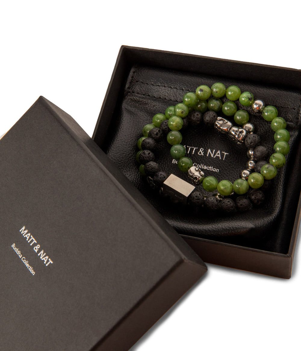 LAUGHING Bead & Charm Bracelet In Green Matt & Nat Women|Sale