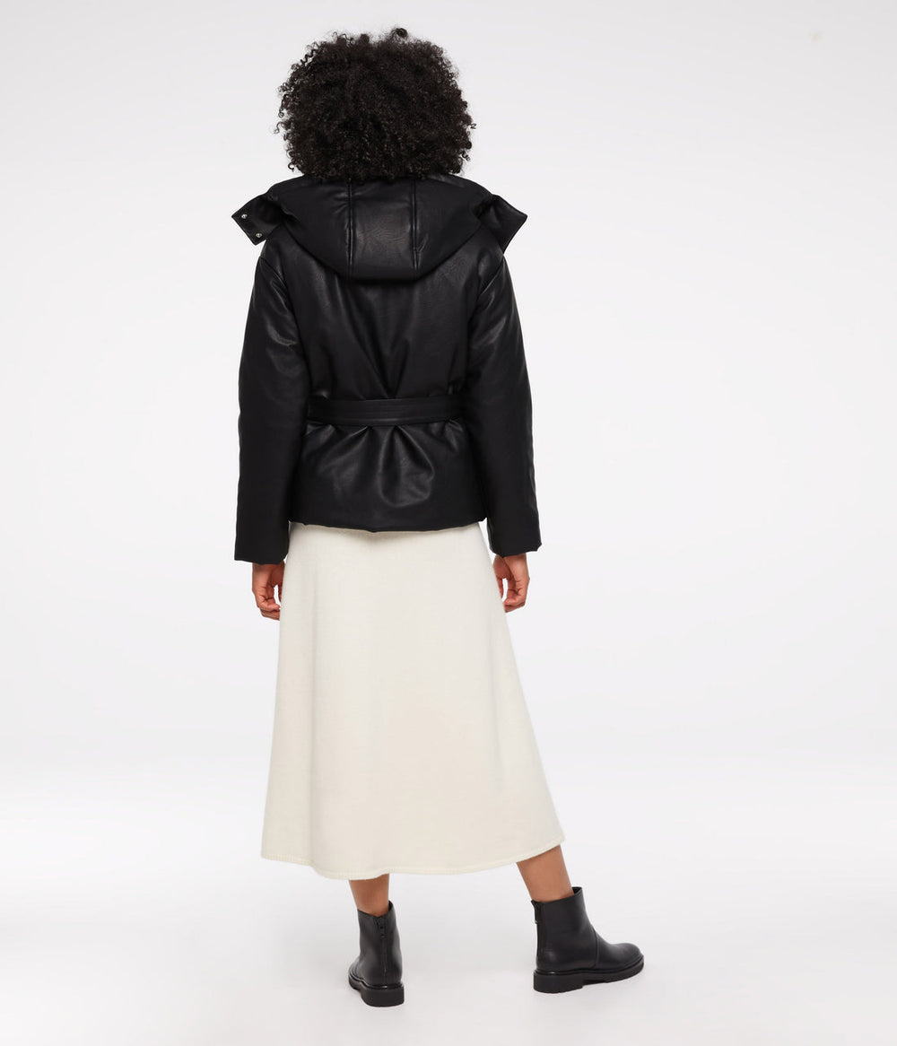 LISBON Vegan Leather Puffer Jacket Matt & Nat Women|Sale