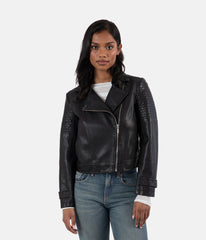 SAVINA Women’s Vegan Moto Jacket Matt & Nat Women