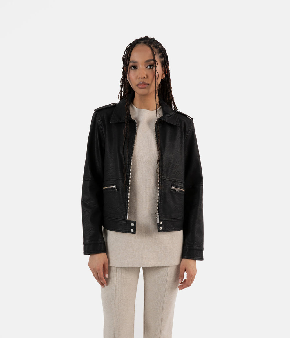 VAUGHN Vegan Leather Jacket Matt & Nat Women|Sale