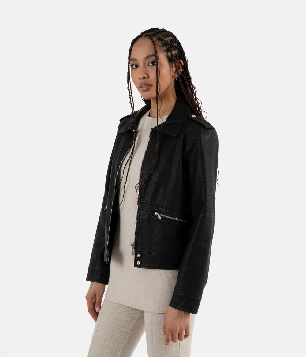 VAUGHN Vegan Leather Jacket Matt & Nat Women|Sale