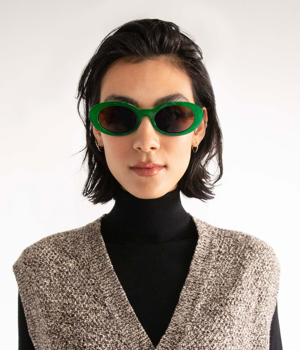 MIELA-2 Recycled Oval Sunglasses Matt & Nat Women