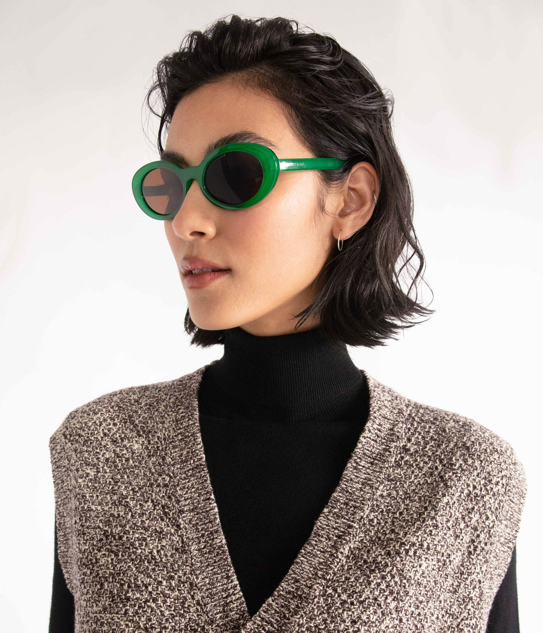 MIELA-2 Recycled Oval Sunglasses Matt & Nat Women