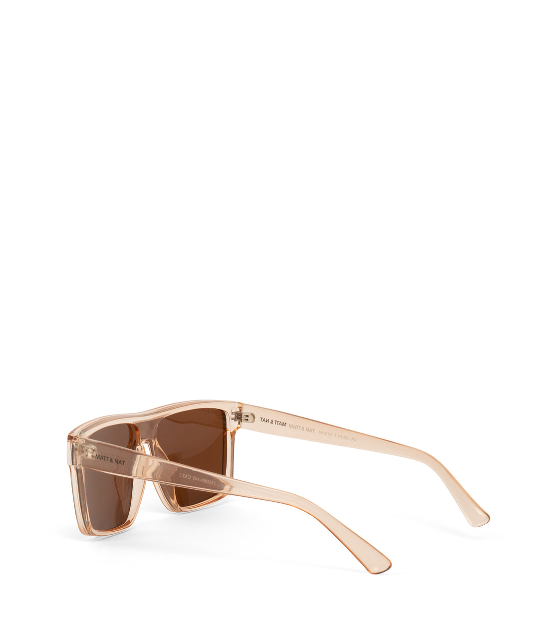 MAEVE-2 Recycled Beige Retro Squared Sunglasses Matt & Nat Women