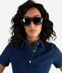 ELLIS-2 Recycled Brown Aviator Sunglasses Matt & Nat Women
