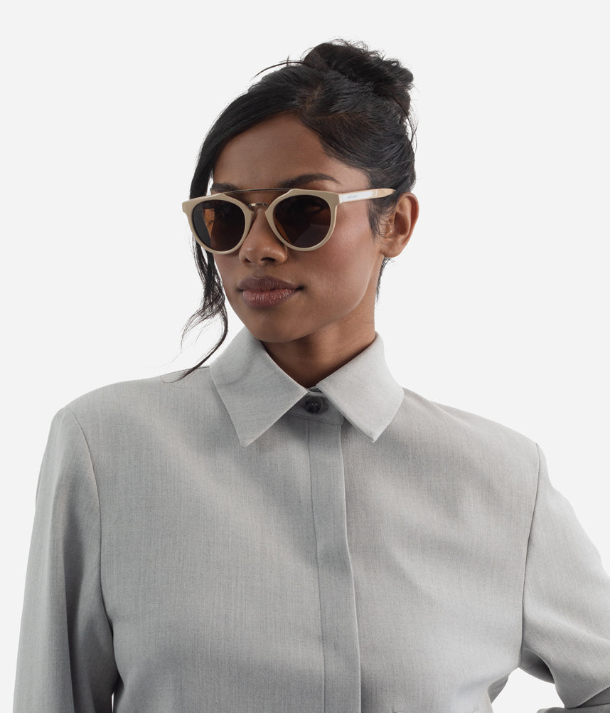 ALDIE-2 Round Recycled Sunglasses Matt & Nat Women