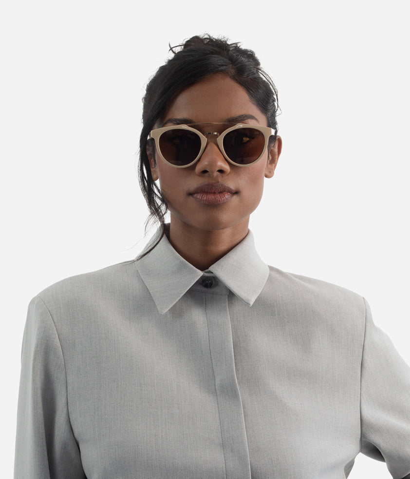 ALDIE-2 Round Recycled Sunglasses Matt & Nat Women