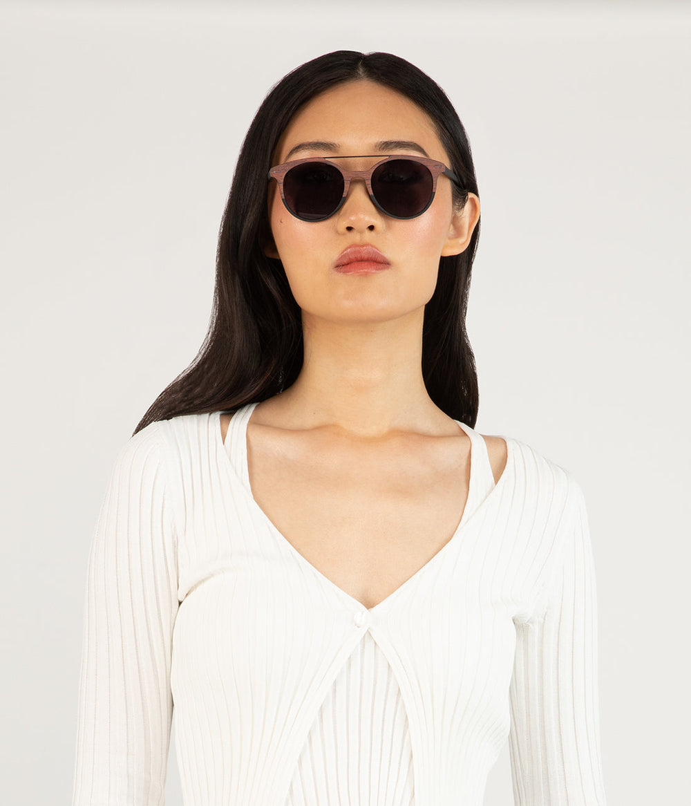 MOSS Brown Aviator Sunglasses Matt & Nat Women|Sale